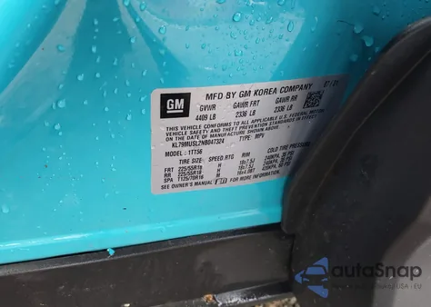 2022 Chevrolet Trailblazer Awd Rs z USA, uszkodzony, nr VIN KL79MUSL2NB047324